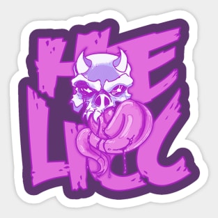 Licking skull (He Licc!) Sticker